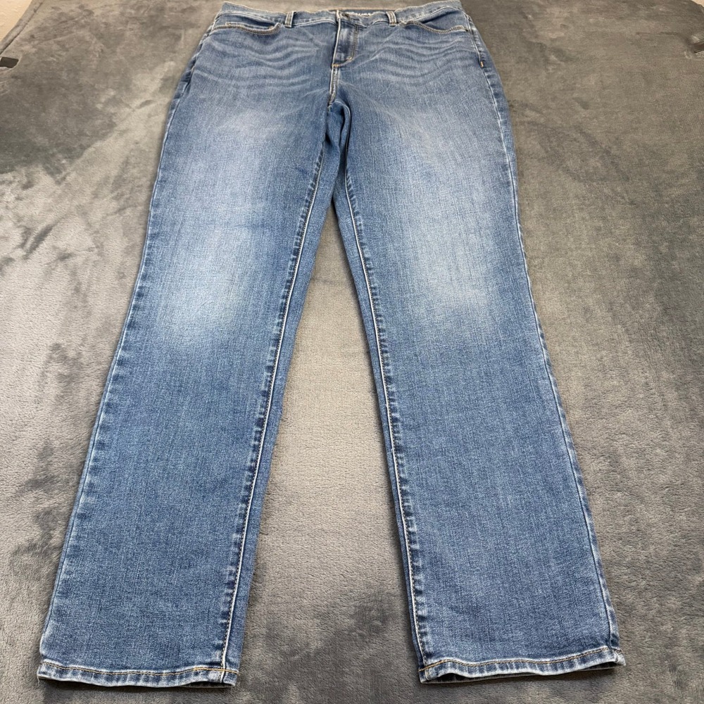 Eddie Bauer Voyager Straight Jeans Womens Size 12 Blue High Rise Denim